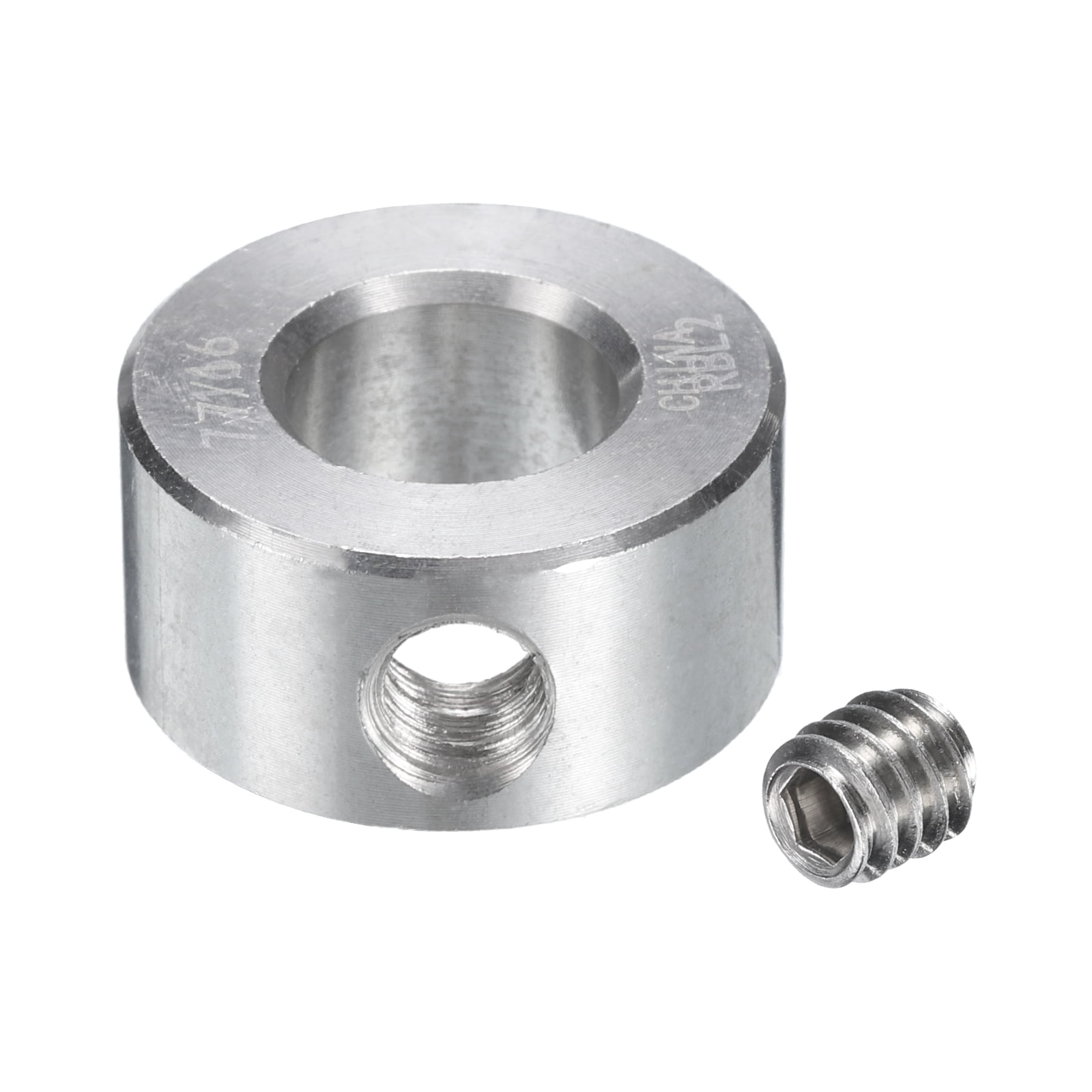 8 Pcs Set Screw Shaft Collar 7/16"Bore, 304 Stainless Steel Shaft Collars, 7/8"OD, 7/16"Thickness