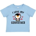 thumbnail image 3 of Inktastic I Love My Godfather with Cute Penguin and Hearts Girls Baby T-Shirt, 3 of 5