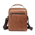 thumbnail image 2 of WEIXIER Men's Crossbody Bag Leather Small Business Shoulder Handbag for IPad 9.7", Light Brown, 2 of 5