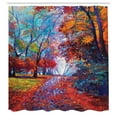thumbnail image 3 of Ambesonne Colorful Shower Curtain, Trees Park Fall Autumn, 69"Wx84"L, Multicolor, 3 of 5