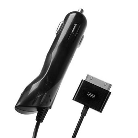Insten Black Car Charger Certified For Apple iPod Touch 2 3 4 3G 4G 4th iPhone 3GS 4 4S