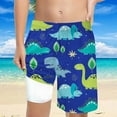 thumbnail image 2 of heyac Swim Trunks Boys 10-12 with Compression Liner Elastic Waist Drawstring Toddler Boy Swim Shorts Comfy Gradient Summer Beach Swimwear, 2 of 4