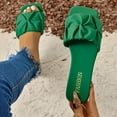 thumbnail image 5 of Women's Pleated Square Toe Slide Sandals, Trendy Wedding & Summer Flat Sandals, 5 of 7