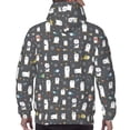 thumbnail image 7 of Naloa Lovely Penguin Men's Casual Hooded Collar Drawstring Hoodies Pullover Sweatshirts Casual Long Sleeve Shirts-X-Large, 7 of 7
