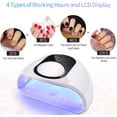 thumbnail image 2 of Lámpara UV LED para uñas de gel, secador automático profesional de 130 W, secado rápido, lámpara de 42 LED, pantalla LCD grande, 4 temporizadores (10 s/30 s/60 s/120 s) para uñas semipermanentes, gel, 2 of 5