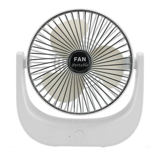 Ventilador personal de escritorio, 3 velocidades y rotación vertical de 360 degree, mini ventilador pequeño, silencioso Blanco