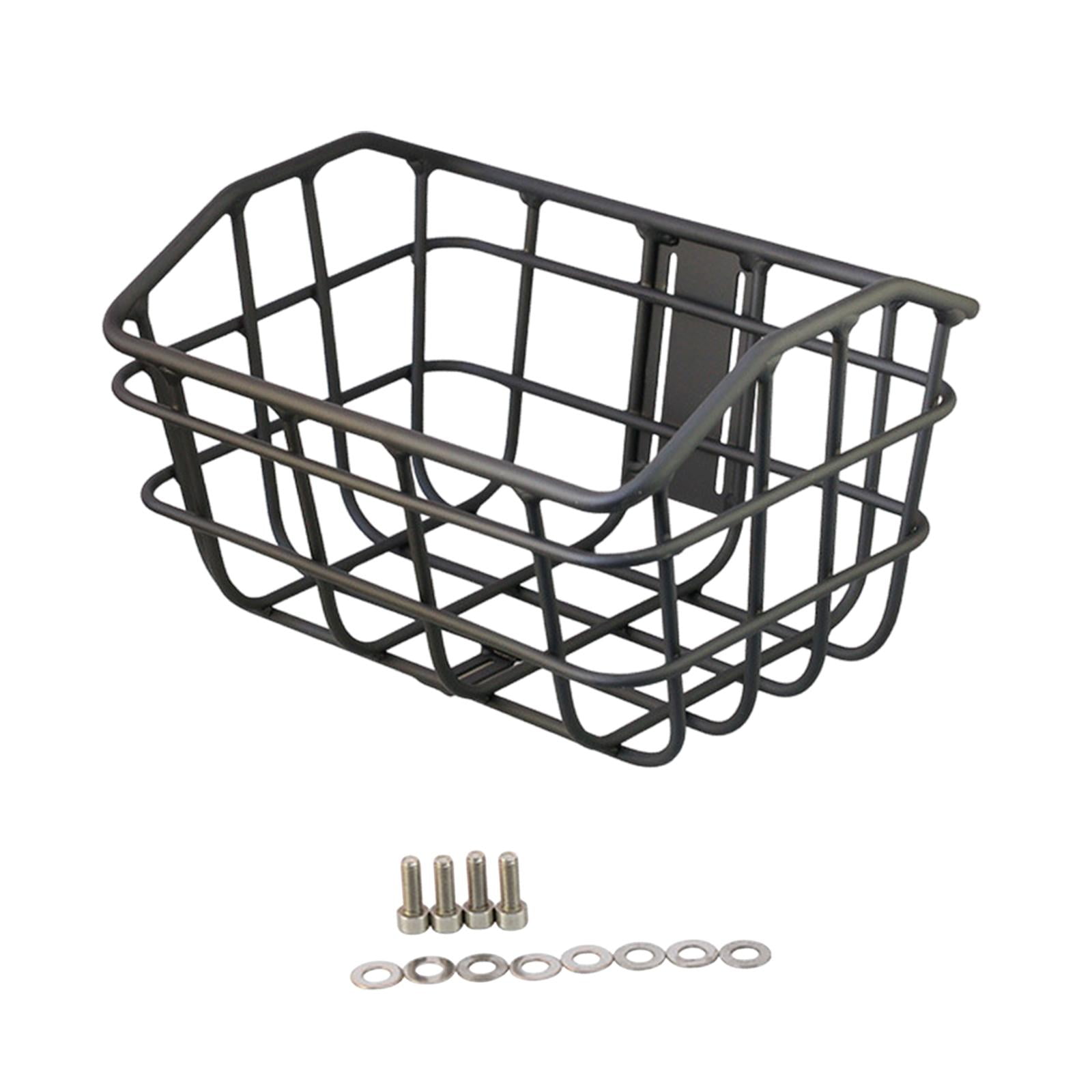 Baoblaze Bike Basket Cargo Basket Front Easily Install Sturdy Construction Large Capacity Accessories Black for People Women Men Bikes