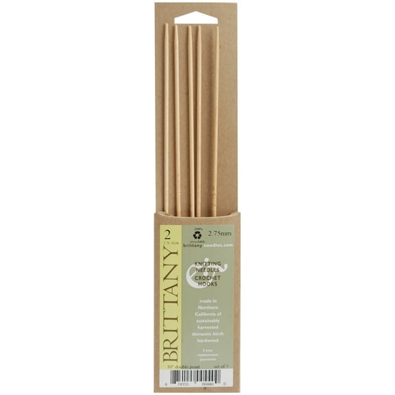 Brittany Double Point Knitting Needles 10" 5/Pkg-Size 4/3.5mm