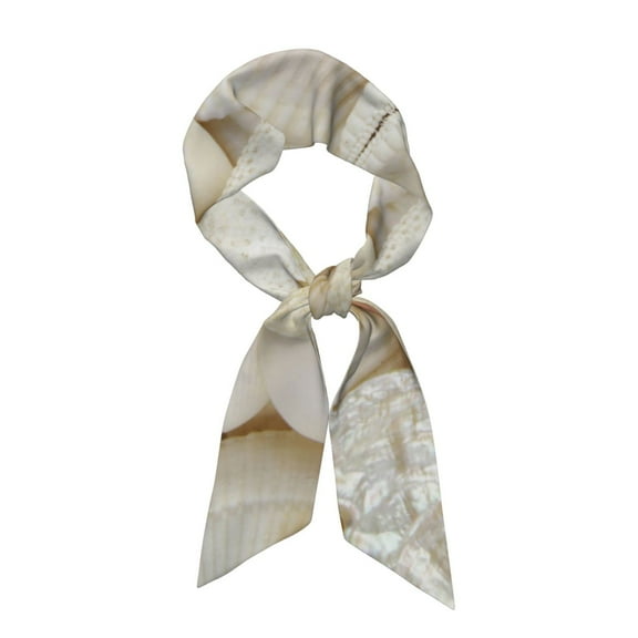 Easygdp Starfishes On Seashells Neck Scarf Printed Scarves Head for Women'S Fashion Satin Scarfs For Bag Hair for Dating, Travel