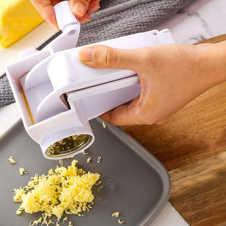 US Stainless Steel Cheese Grater Hand Held Rotary Shredder Cutter Slicer  Tools