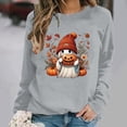 thumbnail image 2 of Enjoytime Halloween Sweatshirts for Women Funny Printed Crew Neck Long Sleeve Tops Fall Fashion Casual Spooky Season Sweatshirt, 2 of 6