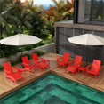 thumbnail image 4 of Palms Chaise Adirondack Pliante Moderne en Poly 12 Pcs avec Ottoman et Table d'Appoint, 4 of 9