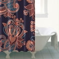 thumbnail image 5 of Classic Ethnic Pattern Curtain 72x84 Inches, Quick-Drying Polyester with Plastic Hooks, Boho Retro Paisley Floral Look for Bathrooms, 5 of 5