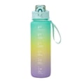 thumbnail image 3 of Tuvgenk Plastic Water Bottles with Straw, Handle & Time Marker Sports Bpa Free 34 Oz Water Bottle Gradient Motivational Leakproof Reusable for Gym, 3 of 5