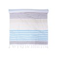 thumbnail image 1 of 100% Cotton Fouta Beach Towel, Meera Stripes (Teal), 1 of 4