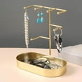 thumbnail image 1 of fastboy Jewelry Organizer Stand Tray Display Rack for Rings Gold Marbling, 1 of 9