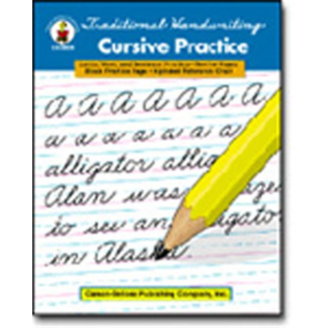 Carson Dellosa Cd-0888 Traditional Handwriting Cursive Pra Ctice Book ...