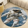 thumbnail image 5 of Space Astronaut Round Small Area Rug, Print Non Slip Washable Floor Mat, Soft Throw Rug for Living Room, Powder Room Entryway, Bathroom, Bedside, 5 of 7