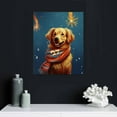 thumbnail image 4 of Nawypu Happy New Year 2024 Woofy Dog Year Fireworks Wrapped Canvas Poster Prints for Golden Retriever Lover Dog Gifts Idea Merch Art Wall Decoration, 4 of 4