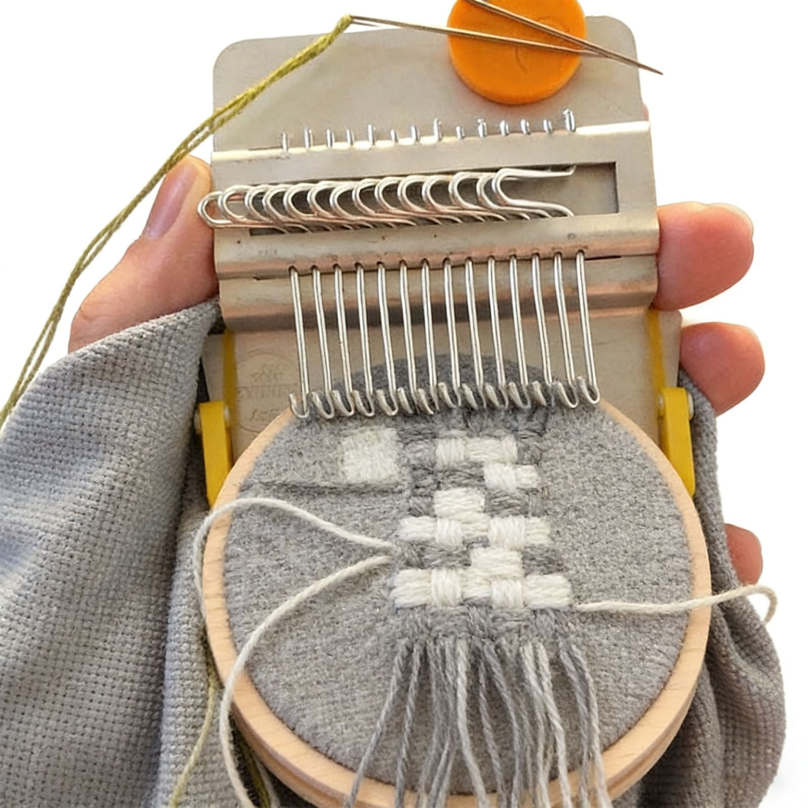 Knit Patch Loom Kit, New Most Convenient Patchmaker 2.0 Kit, Patchmaker Loom for all levels, Mended Clothes Quickly & Easily, Unleash Creativity and Bring Accomplishment (42 Hooks)
