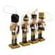 thumbnail image 4 of 4 piezas de cascanueces de madera para decorar fiestas, figuras tradicionales de cascanueces. Negro y oro, 4 of 9