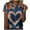 Multicolor-6, variant on Aofany Womens Love Heart T-Shirts Valentine's Day Graphic Tees Short Sleeve Plus Size Tops