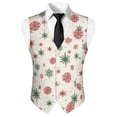 thumbnail image 4 of Uorisanigo Christmas Snowflake Print Men's Vests Casual with Pockets Mens Vests Casual Dress Slim Fit Sleeveless Dress Waistcoats Fashion for Men Size L, 4 of 7