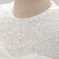 thumbnail image 5 of NAISIBABY Girls Princess Dress, Sleeveless Tutu Mesh Glitter Sequin Birthday Wedding Party Pageant Dress White 6Months, 5 of 8