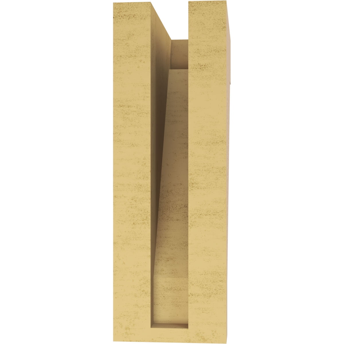 3"W x 6"D x 9"H Classic Burlington Rough Cedar Woodgrain TimberThane Corbel, Primed Tan
