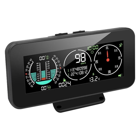 Pantalla frontal,Car Compass M60 Inclinómetro HUD Heads up Display,Coche Velocímetro Accesorios, Car HUD Head Up Display Alarma de exceso de velocidad, Durable Heads Up