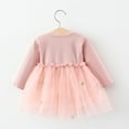 thumbnail image 3 of Penkiiy Toddler Kids Baby Girls Patchwork Tulle Bowknot Knit Dress Princess Clothes Easter Dresses for Toddler Girls 18-24 Months On Sale, 3 of 9