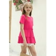 thumbnail image 4 of Sherrylily Girls Cute Short Sleeve Tunic Tops Casual Loose Ruffle T Shirts Kids Summer Blouses 4-15 Years, 4 of 6
