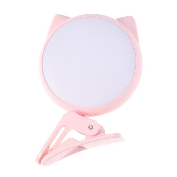 Aro De Luz Led Portátil Cat Recargable Clip Para Celular Color MobileCity Rosa