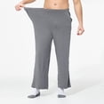 thumbnail image 6 of Mens Pajama Pants Pj Pants Long Pyjamas Bottoms Casual Trousers Drawstring Nightwear Underwear Pajama Bottoms Sleep Pants Dark Gray 3XL, 6 of 6