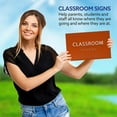thumbnail image 5 of ADA CENTRAL SIGNS - 6" X4" Classroom Sign - ADA Compliant Tactile Graphics Grade 2 Braille Text Acrylic Wall Sign | Modern Utility Room Name Sign for School, college, University, and Training Areas, 5 of 7