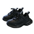 thumbnail image 3 of Cathalem Sneakers for Girls Boys Girls School Shoes Kids Sneakers Athletic Running Tennis Walking Shoes (Black,1.5), 3 of 6