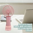 thumbnail image 2 of Mini ventilador portatil USB color rosa Dosyu, 2 of 5
