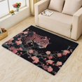 thumbnail image 2 of Leopard Rugs for Bedroom - Washable Rugs Leopard Rug & Home Decor, 3x4 Area Rug, Cheetah Floral Rugs for Entryway, Non Slip Low Pile Small Indoor Door Mat, Wild Animal Carpet & Room Decorations, 2 of 7