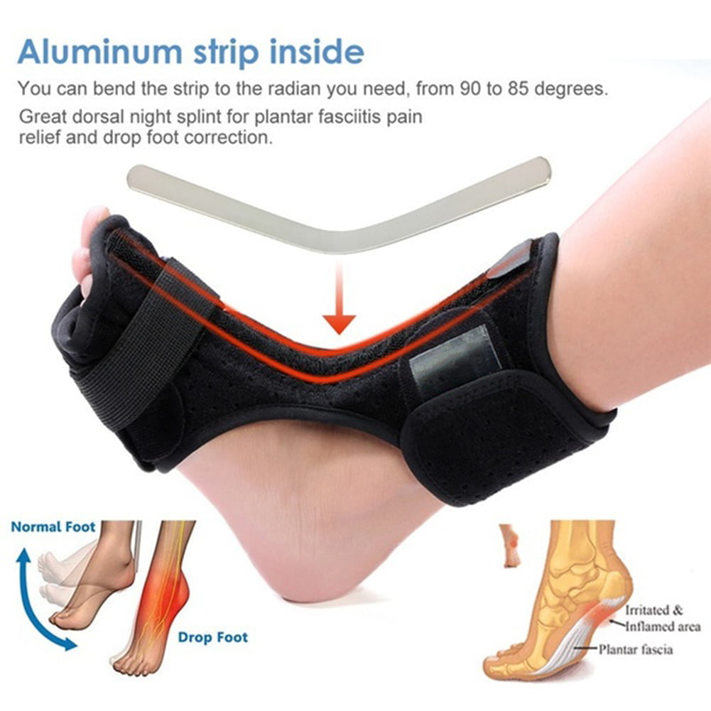 windfall Plantar Fasciitis Night Splint Drop Foot Brace, Ankle Support with  Adjustable Elastic Strap for Effective Relief from Plantar Fasciitis -  Walmart.com