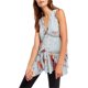 thumbnail image 1 of Blusa tipo túnica estampada Free People Haze para mujer verde pequeña, 1 of 1