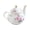 Pink tea, variant on 7829 Large Capacity Floral Embossed Teapot With Ergonomic Handle Porcelain Tea Pot