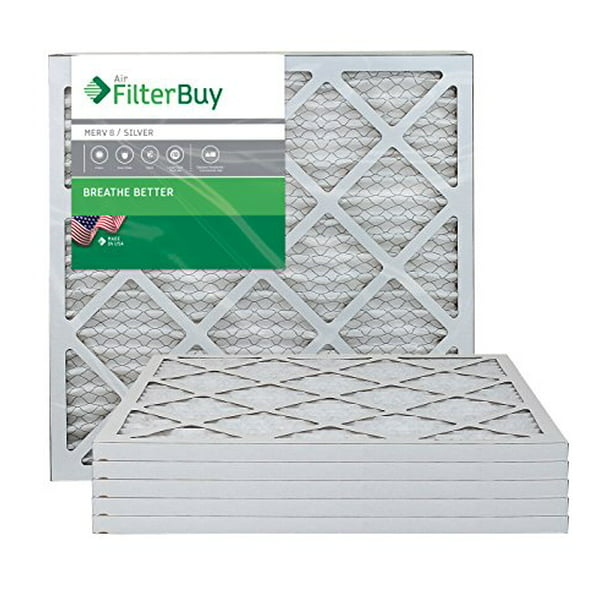 FilterBuy 18x22x1 Air Filter MERV 8, Pleated HVAC AC Furnace Filters (6-Pack,  Silver) - Walmart.com - Walmart.com