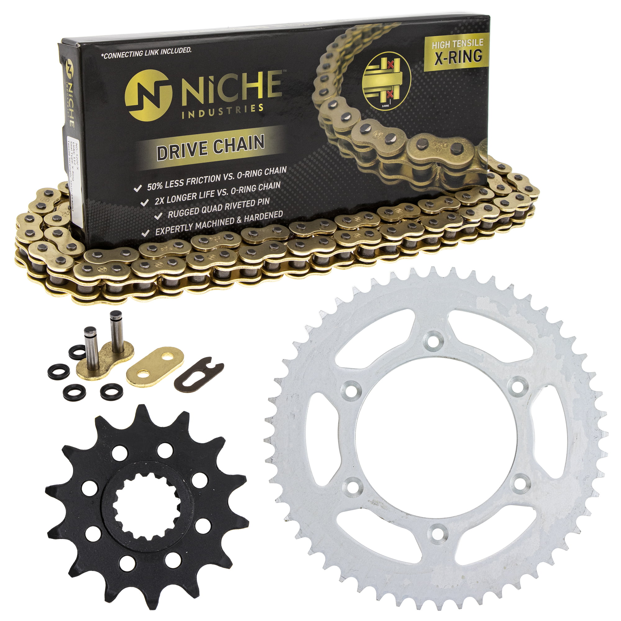 Heavy Duty Chain & Sprockets Set GOLD to fit Direct Bikes Texan 125 