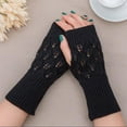 thumbnail image 2 of Women's Gloves Mittens Women Girl Knitted Arm Fingerless Keep Warm Winter Gloves Soft Warm Mitten,Women's Accessories Gloves Mittens, 2 of 4