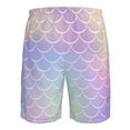 thumbnail image 6 of Wukai Fish Scale1 Print Beach Trunks with Compression Liner Swimsuit Quick Dry Beach Sports Shorts with Pocket-Large, 6 of 8