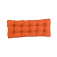thumbnail image 2 of 46-inch by 19-inch Tufted Solid Outdoor Spun Polyester Loveseat Cushion Orange-Color, 2 of 3