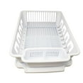 Sterilite 2piece Large Sink Set Dish Rack Drainer, White 18 3/4" L x