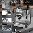 thumbnail image 5 of Garvee Espresso Machine with Grinder, 15 Bar Stainless Steel Professional Espresso Maker W/LCD Display & 2.3L Removable Water Tank for Home Office, Gray, 5 of 9