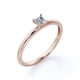 thumbnail image 5 of JeenMata Anillo Solitario para Mano Derecha con Moissanita de Corte Princesa de 0,5 Quilates y 4 Puntas con Certificación Chapado en Oro Rosa de 18 K sobre Plata, 5 of 7