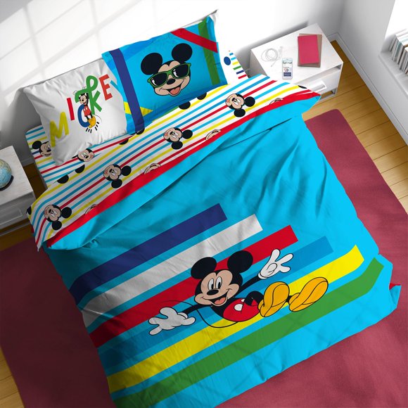 Set de edredón Sunny Side Up Disney Mickey Mouse completo de 7 piezas